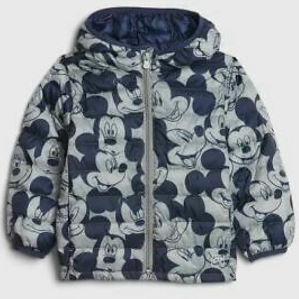 Gap Disney Mickey Mouse Cold Control Puffer Coat 2 years primaloft
